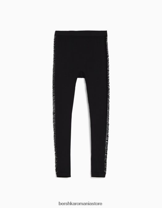 Bershka femei jambiere decupate fără cusături negru Z86D1465 îmbrăcăminte