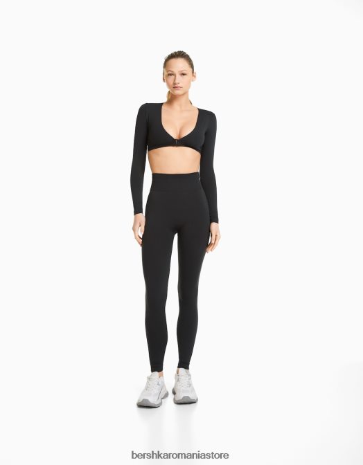 Bershka femei jambiere push up fără cusături gri inchis Z86D1460 îmbrăcăminte