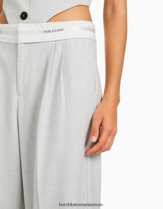 Bershka femei pantaloni croiți imprimați exclusiv Z86D1415 îmbrăcăminte