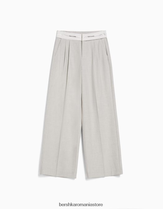 Bershka femei pantaloni croiți imprimați exclusiv Z86D1415 îmbrăcăminte
