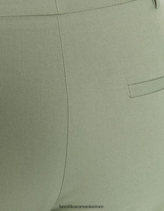 Bershka femei pantaloni croiți pentru tată kaki Z86D1431 îmbrăcăminte