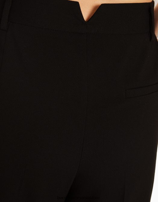 Bershka femei pantaloni croiți pentru tată negru Z86D1475 îmbrăcăminte