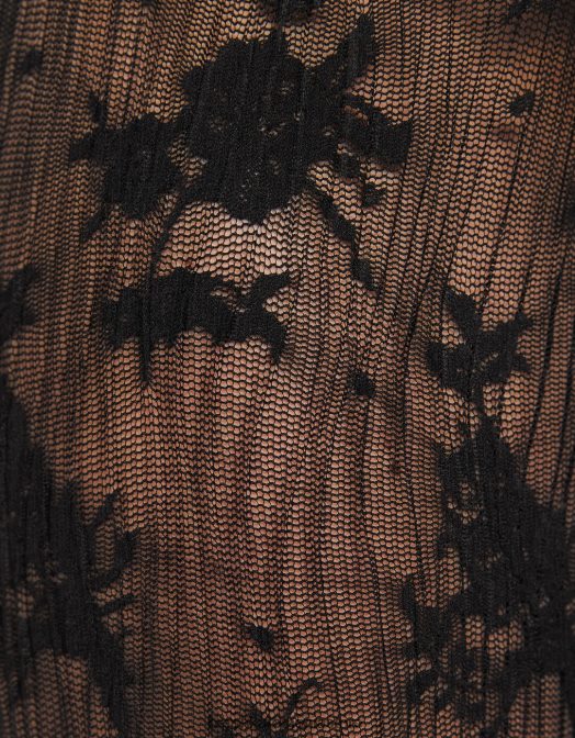 Bershka femei pantaloni evazați din dantelă negru Z86D1470 îmbrăcăminte