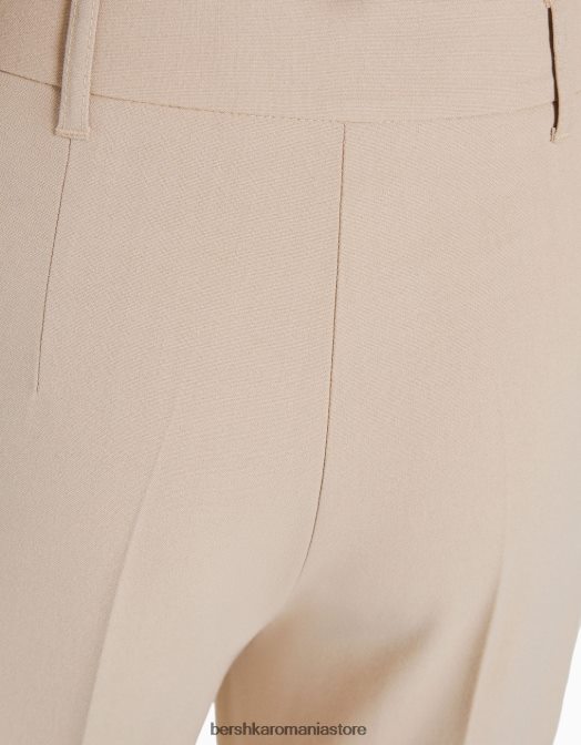 Bershka femei pantaloni largi cu bucle pentru curea nisip Z86D1410 îmbrăcăminte