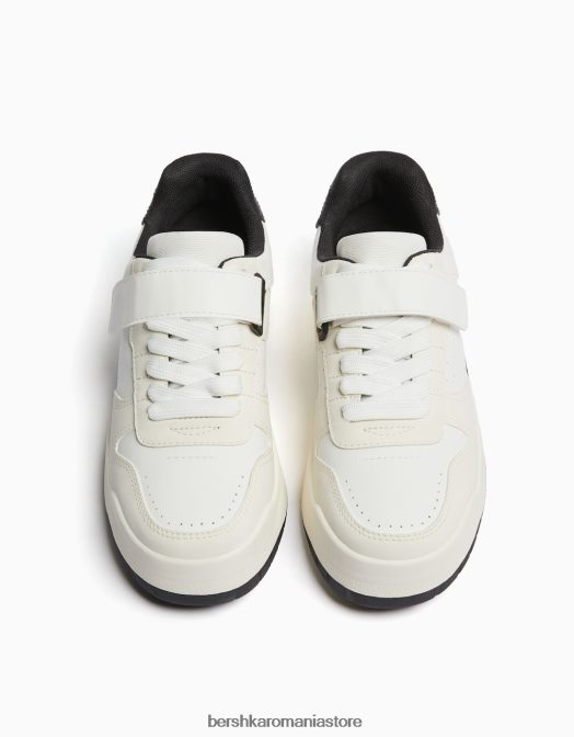 Bershka femei adidași brogue cu detaliu bretele alb Z86D2104 încălţăminte