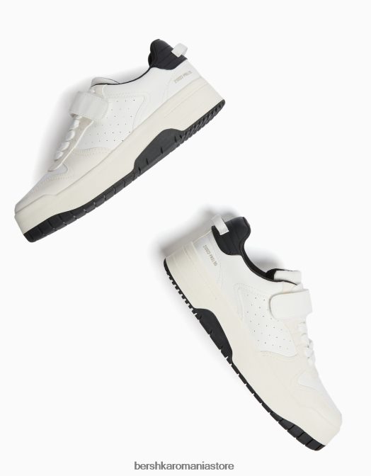 Bershka femei adidași brogue cu detaliu bretele alb Z86D2104 încălţăminte
