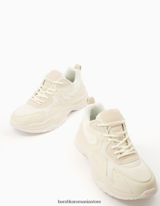 Bershka femei adidași contrastanți cu detaliu din plasă multicolor Z86D2093 încălţăminte