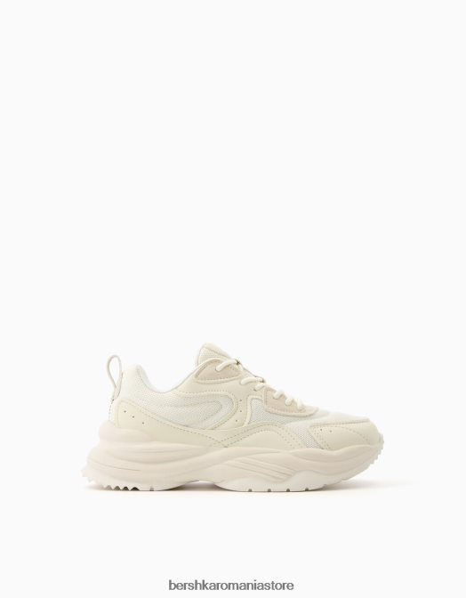 Bershka femei adidași contrastanți cu detaliu din plasă multicolor Z86D2093 încălţăminte