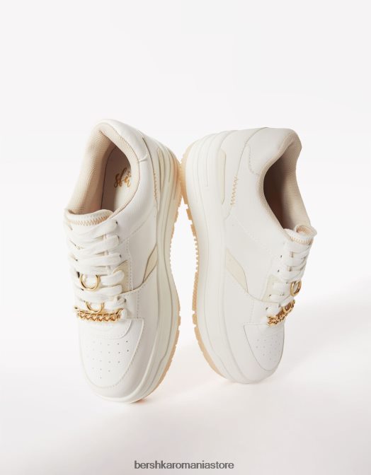 Bershka femei adidași cu platformă bijuterie alb Z86D2102 încălţăminte