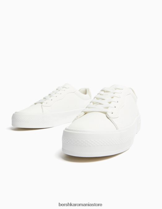 Bershka femei adidași cu platformă contrastantă alb Z86D2129 încălţăminte