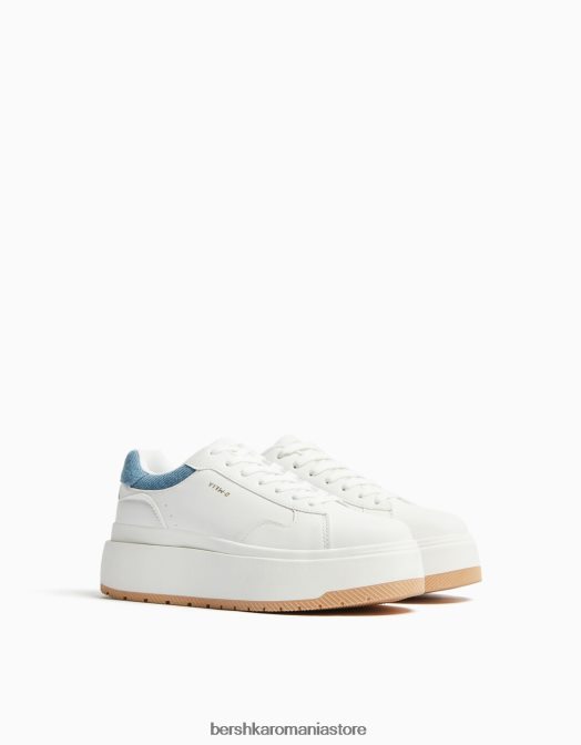 Bershka femei adidași cu platformă contrastantă spălat albastru Z86D2125 încălţăminte