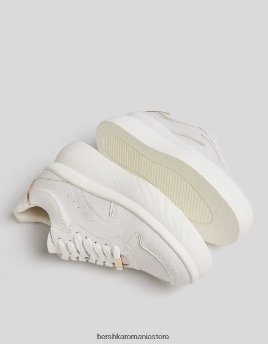 Bershka femei adidași cu platformă decorativă alb Z86D2096 încălţăminte