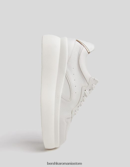 Bershka femei adidași cu platformă decorativă alb Z86D2096 încălţăminte