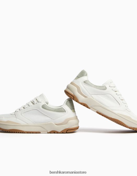 Bershka femei adidași din plasă contrastantă cu detalii colorate multicolor Z86D2115 încălţăminte