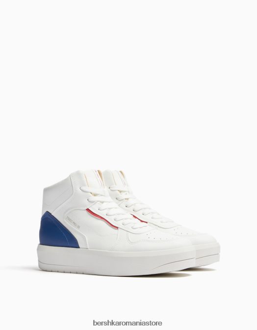 Bershka femei adidași înalți contrastanți multicolor Z86D2088 încălţăminte
