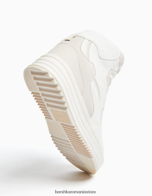 Bershka femei adidași înalți cu pană interioară multicolor Z86D2118 încălţăminte