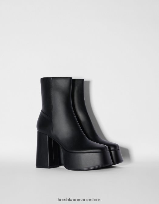 Bershka femei Botine cu toc înalt cu platformă xl negru Z86D2297 încălţăminte