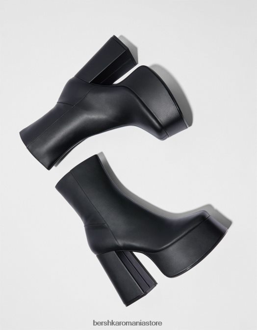 Bershka femei Botine cu toc înalt cu platformă xl negru Z86D2297 încălţăminte