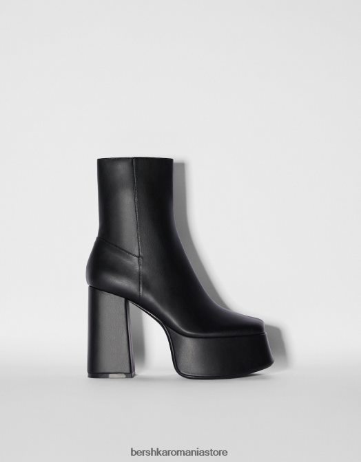 Bershka femei Botine cu toc înalt cu platformă xl negru Z86D2297 încălţăminte