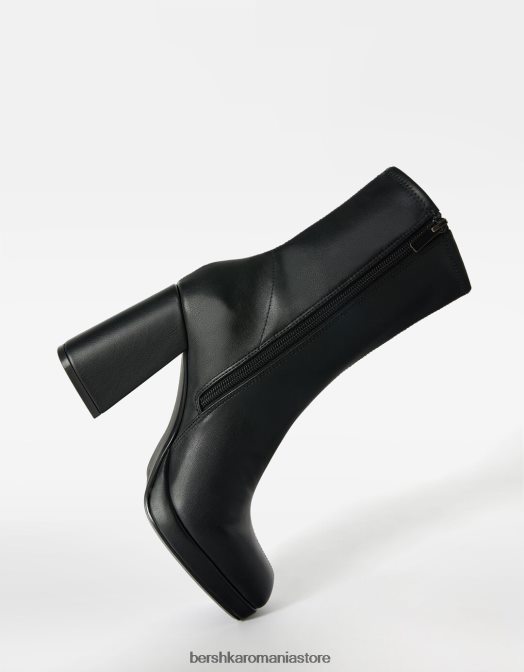 Bershka femei botine cu platformă mini cu toc înalt montate negru Z86D2321 încălţăminte