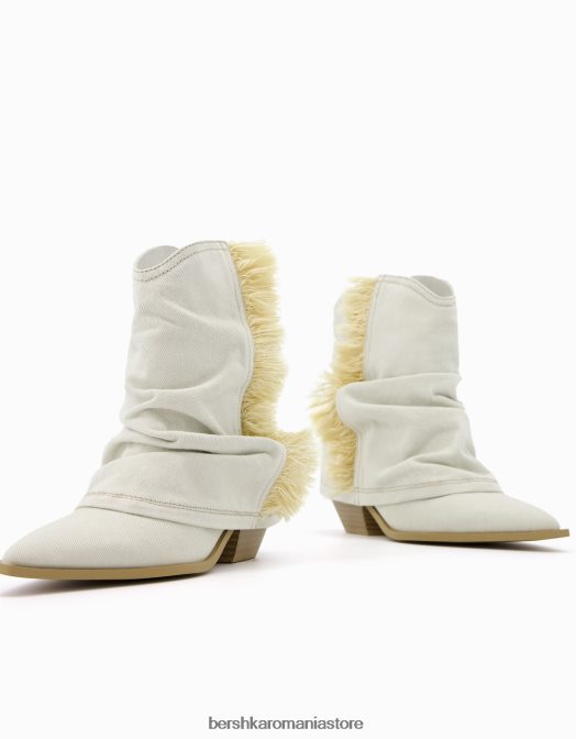 Bershka femei botine de cowboy din denim cu franjuri nu spăla Z86D1834 încălţăminte