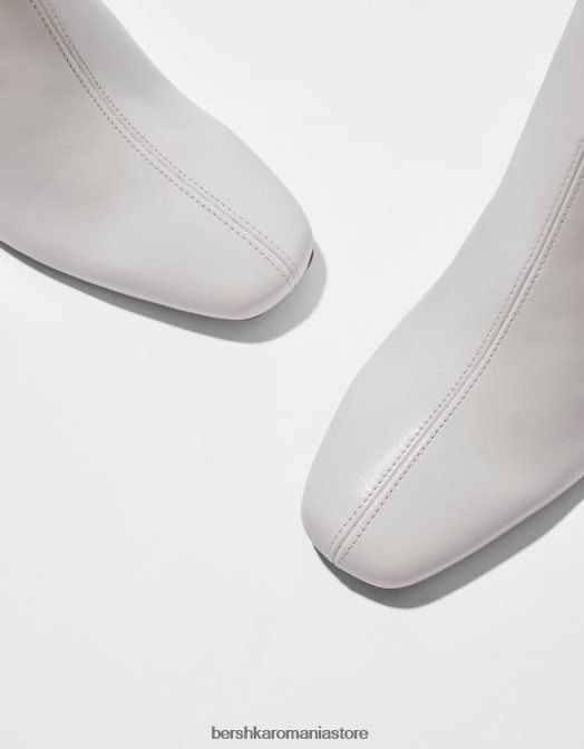 Bershka femei botine montate cu toc înalt alb Z86D2291 încălţăminte