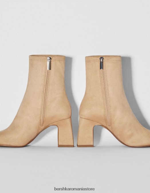 Bershka femei botine montate cu toc înalt cămilă Z86D2281 încălţăminte