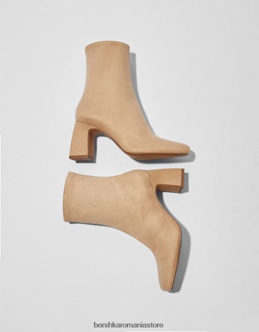 Bershka femei botine montate cu toc înalt cămilă Z86D2281 încălţăminte