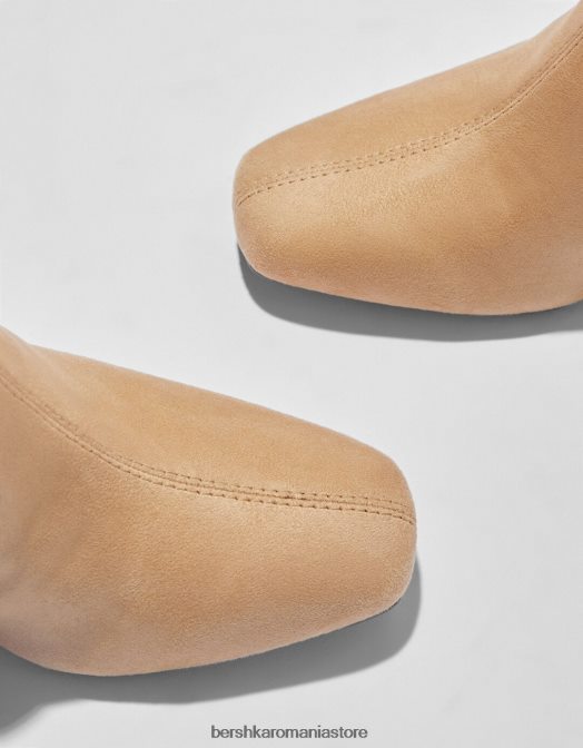 Bershka femei botine montate cu toc înalt cămilă Z86D2281 încălţăminte