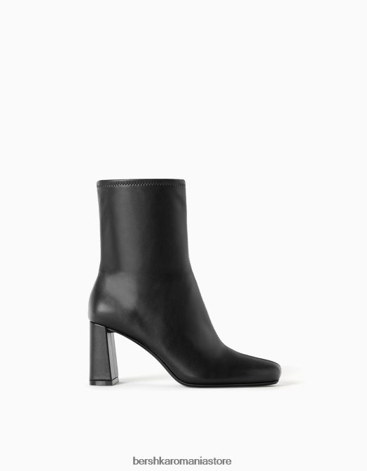 Bershka femei botine montate cu toc înalt negru Z86D2318 încălţăminte