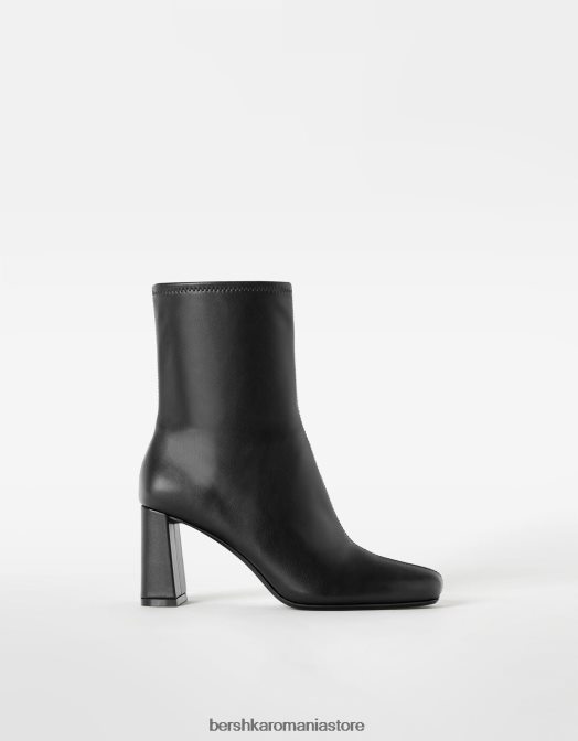 Bershka femei botine montate cu toc înalt negru Z86D2318 încălţăminte