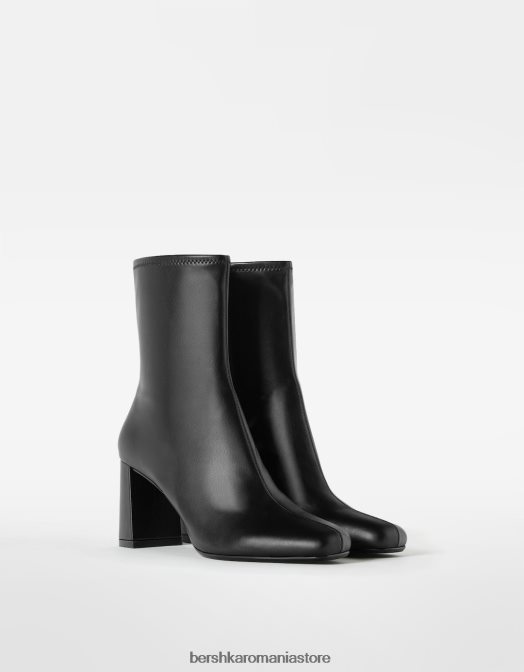 Bershka femei botine montate cu toc înalt negru Z86D2319 încălţăminte