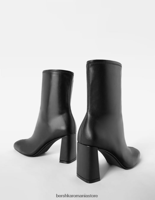 Bershka femei botine montate cu toc înalt negru Z86D2319 încălţăminte