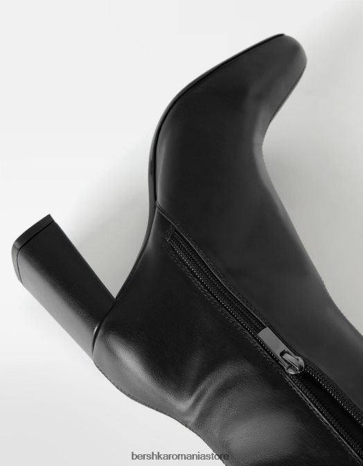 Bershka femei botine montate cu toc înalt negru Z86D2319 încălţăminte