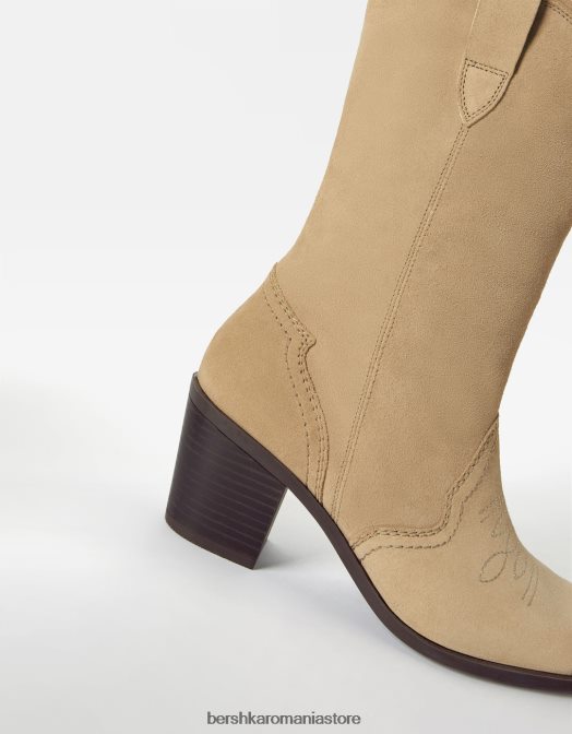 Bershka femei cizme de cowboy cu toc din piele exclusiv Z86D1938 încălţăminte