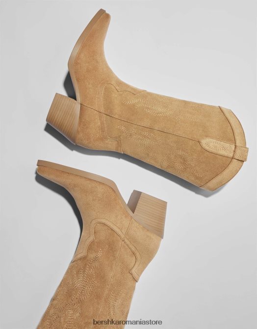 Bershka femei cizme de cowboy cu toc nisip Z86D2333 încălţăminte