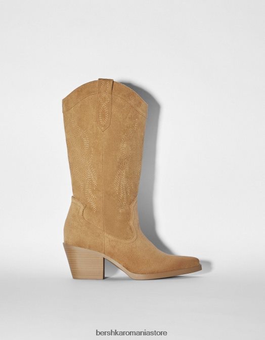 Bershka femei cizme de cowboy cu toc nisip Z86D2333 încălţăminte