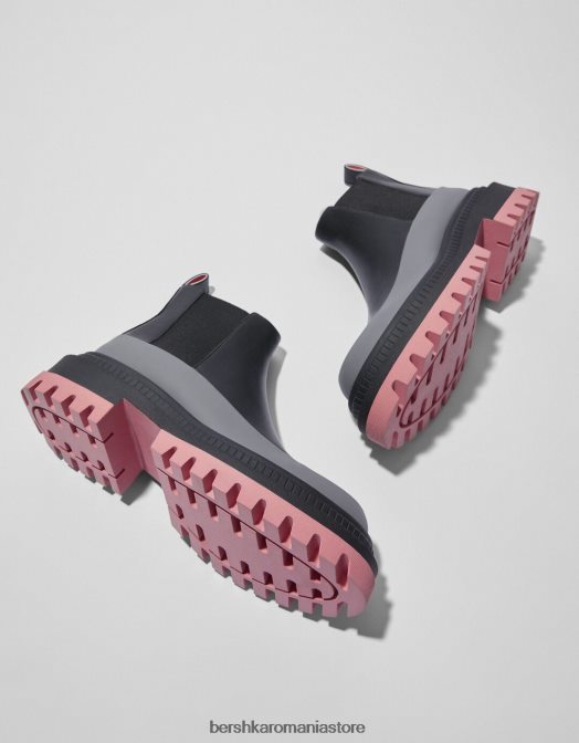 Bershka femei botine plate cu talpă colorată multicolor Z86D2317 încălţăminte