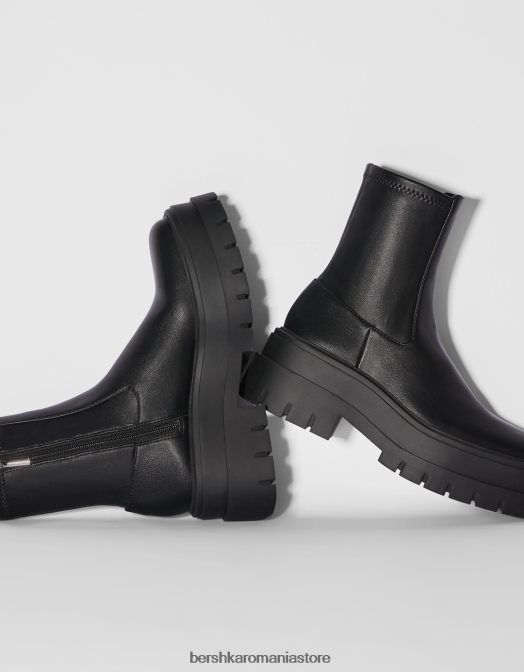 Bershka femei cizme cu platformă montate negru Z86D2280 încălţăminte