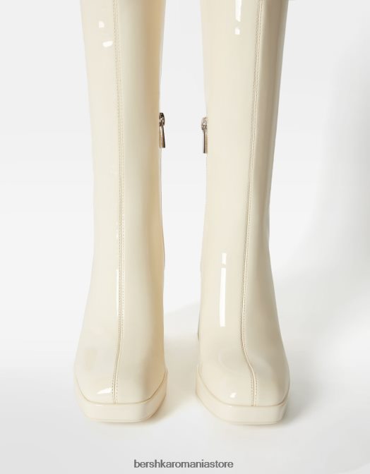 Bershka femei cizme mini cu platformă cu toc înalt ecru Z86D2311 încălţăminte