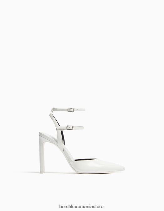 Bershka femei pantofi cu curea cu toc alb Z86D2251 încălţăminte