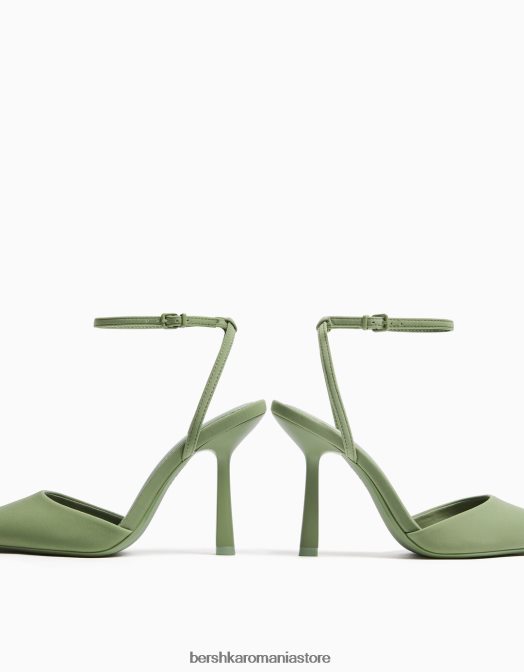 Bershka femei pantofi cu curea cu toc kaki Z86D2272 încălţăminte