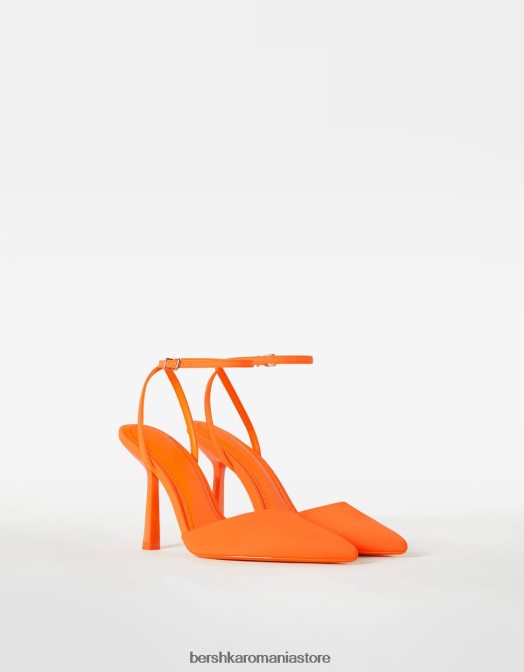 Bershka femei pantofi cu curea cu toc portocale Z86D2262 încălţăminte