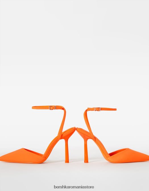 Bershka femei pantofi cu curea cu toc portocale Z86D2262 încălţăminte