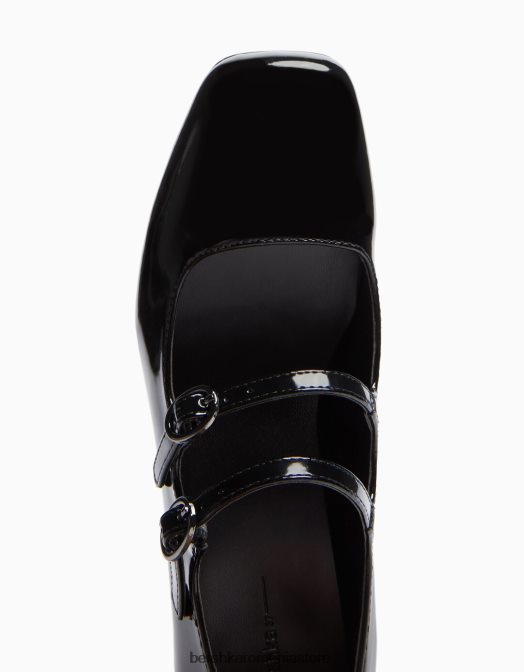 Bershka femei pantofi cu toc bloc mary jane negru Z86D2268 încălţăminte