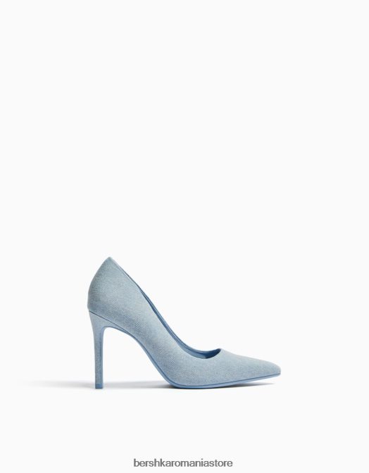 Bershka femei pantofi din denim cu toc înalt spălat albastru Z86D1920 încălţăminte