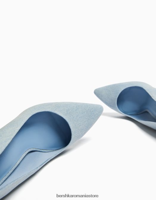 Bershka femei pantofi din denim cu toc înalt spălat albastru Z86D1920 încălţăminte