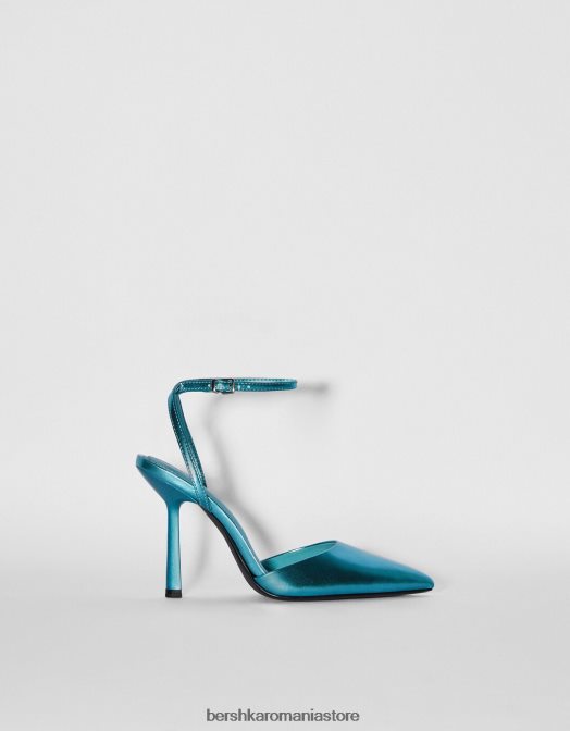 Bershka femei pantofi metalici cu toc înalt albastru Z86D2257 încălţăminte