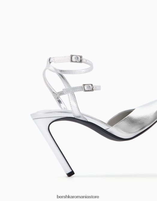 Bershka femei pantofi metalici cu toc înalt argint Z86D2245 încălţăminte