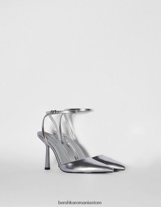 Bershka femei pantofi metalici cu toc înalt argint Z86D2266 încălţăminte
